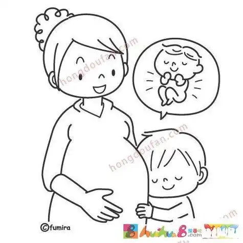 天奇生活孕妇简笔画情侣怀孕生子简笔画孕妇手绘简笔画生宝宝全过程