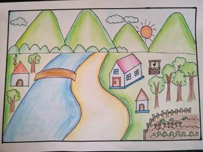 美丽乡村 未来家园——柳邕路第一小学教育集团(洛满中心校区)儿童画