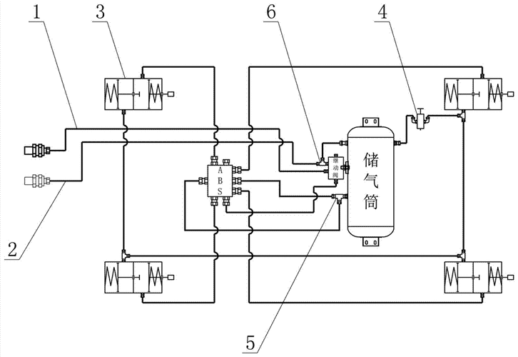 用于半挂车的制动气路系统的制作方法