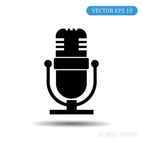 麦克风图标.矢量图 eps 10
