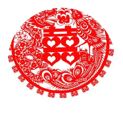 龙凤呈祥3030cm结婚庆用品静电门贴婚礼布置婚房剪纸双喜字玻璃窗花喜