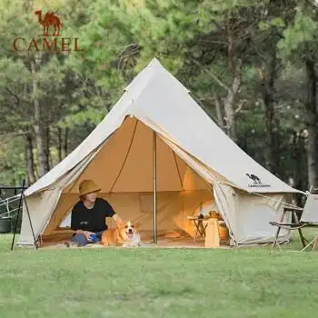骆驼camel户外帐篷精致露营印第安防泼水棉布金字塔大型野营帐a1w3g