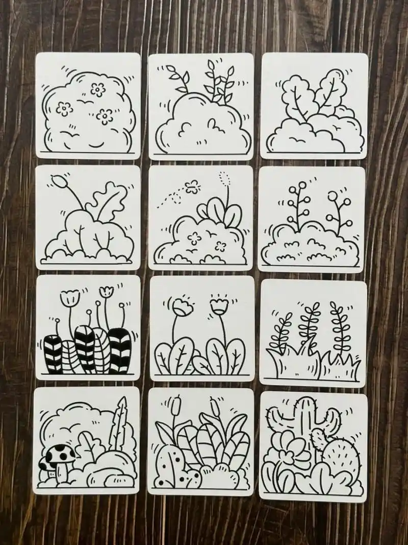 简笔画|12款植物草丛简笔画,实用画法敲简单 #画画的日常# #笔记灵感