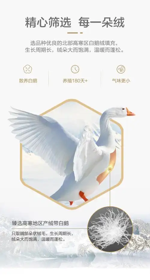 天猫超市富安娜白鹅绒羽绒被1518m