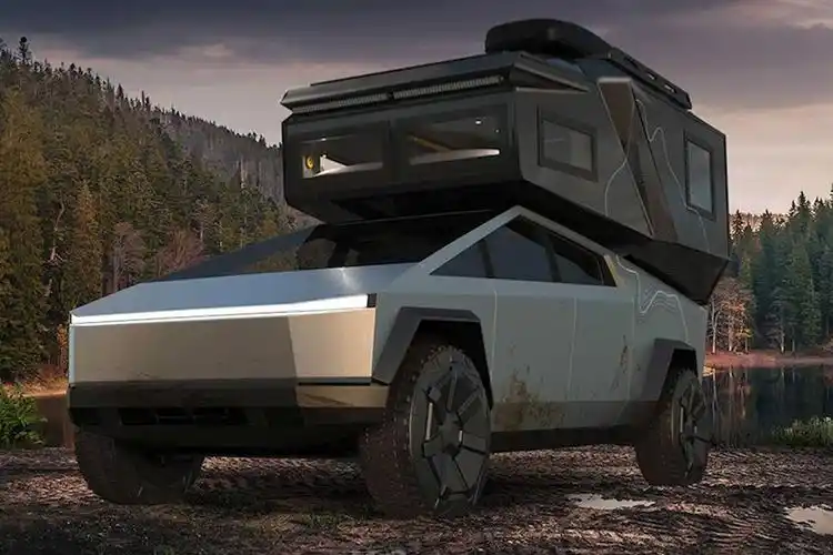 野性!特斯拉原厂皮卡房车还没看到,副厂房车已经安排上了