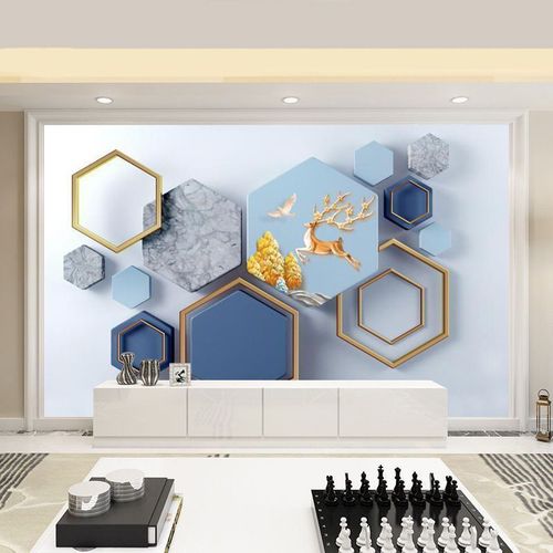 18d超立体凹凸浮雕无缝背景墙客厅简约几何3d现代影视墙自己自粘