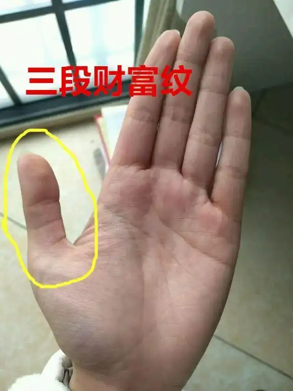 大拇指上的财富线长得好,大财找上门挡都挡不住!