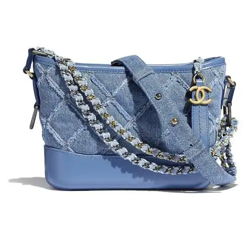 chanel香奈儿 a91810 b02311 n6472 浅蓝牛仔 gabrielle小号流浪包