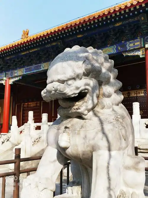 寿皇门前的石狮