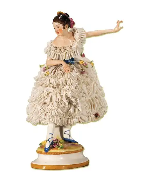 010320世纪德累斯顿瓷塑邀舞