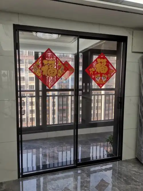 极窄吊轨推拉门超白玻阳台极窄推拉门超白