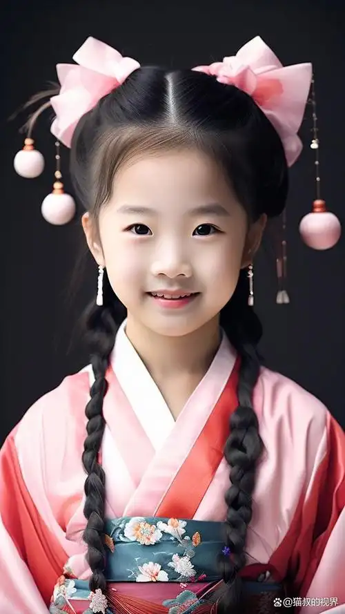 10岁小女孩穿汉服的发型怎么扎