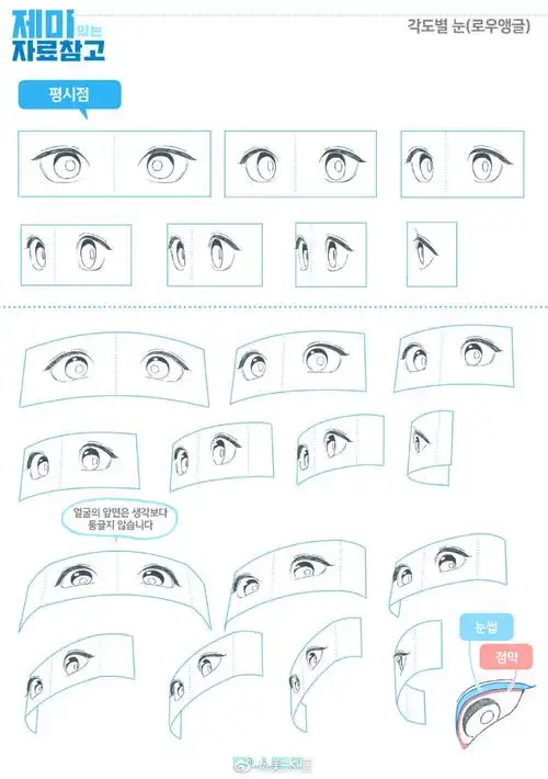 人物教程眼睛侧面画法几何