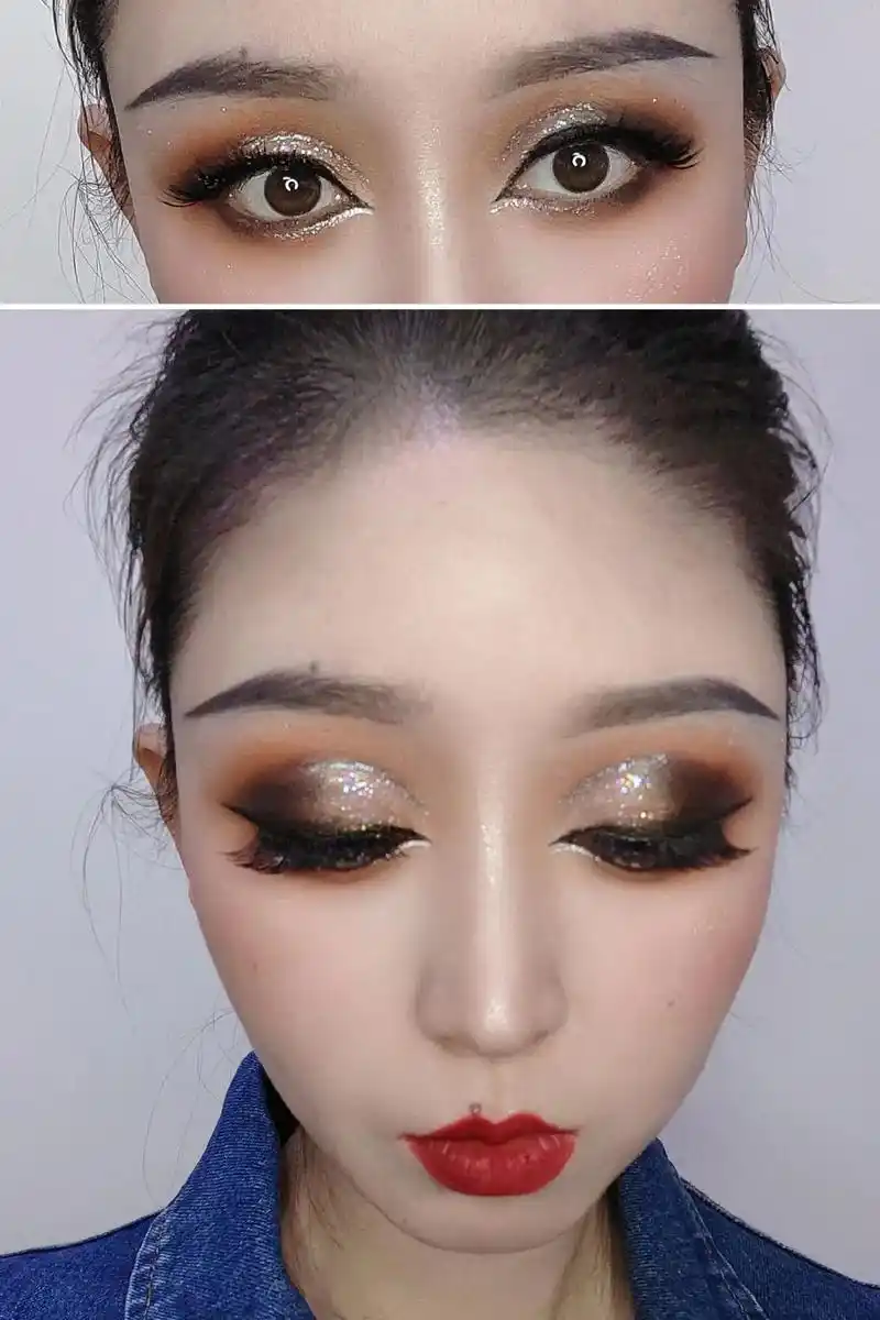 超详细的橘棕拉丁舞妆容教程~ 不学可太亏了!07 #拉丁舞妆 - 抖音