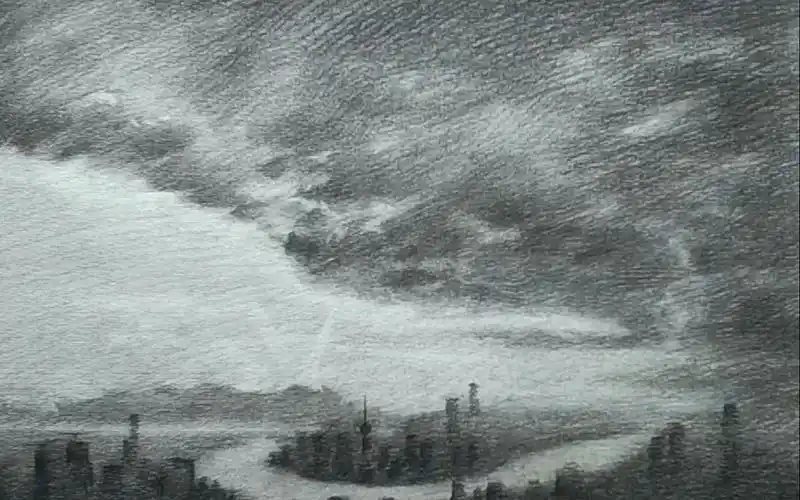 素描教程超简单的素描风景天空画法我幼儿园的表妹都能学会