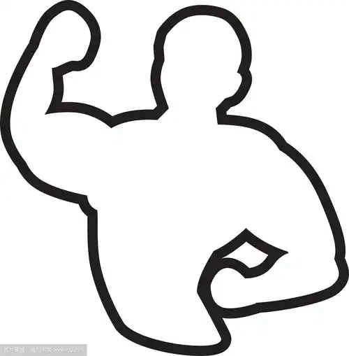 肌肉男子图标健美设计