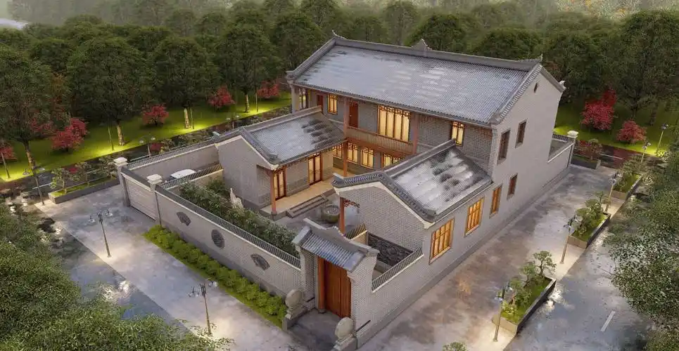 原创9套仿古四合院设计图传统与现代的碰撞美