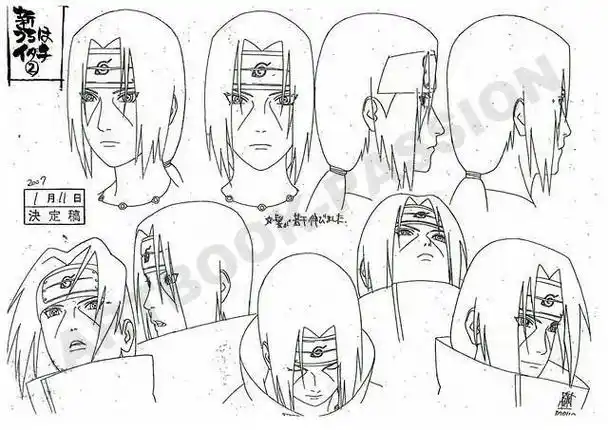 火影忍者#宇智波鼬  线稿图