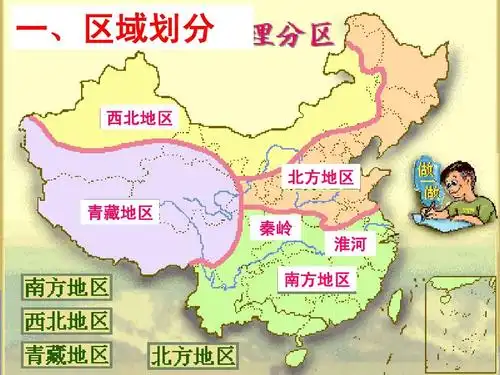 一,区域划分 西北地区 北方地区 青藏地区 秦岭 淮河 南方地区