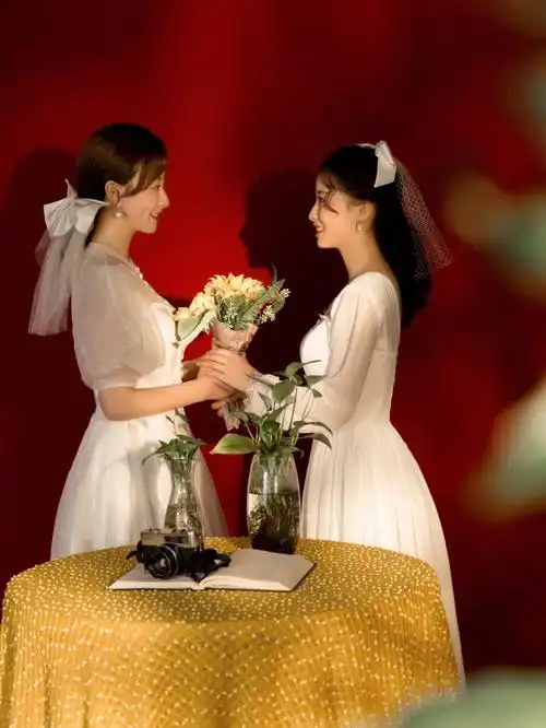 闺蜜照法式复古