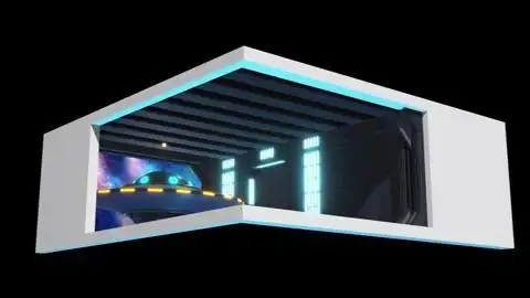 外星飞船裸眼3d效果户外广告大屏裸眼3d视频