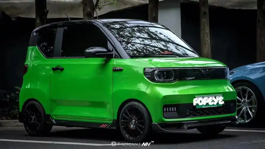 五菱宏光minievpet蝰蛇绿亮黑tpu车顶