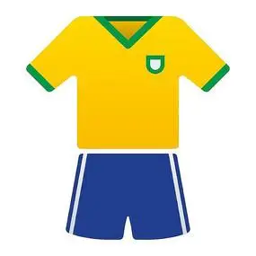 手绘足球巴西队球衣球服卡通