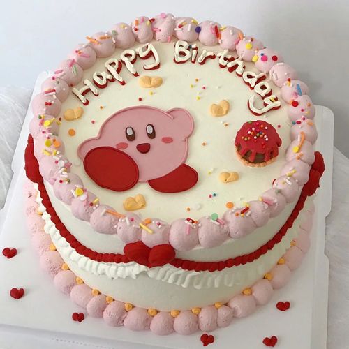 网红复古生日蛋糕手绘蛋糕创意定制奶油情侣男女儿童全国同城广州