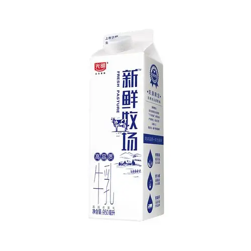 光明新鲜牧场高品质牛乳950毫升盒