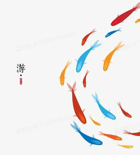 创意鱼群图案