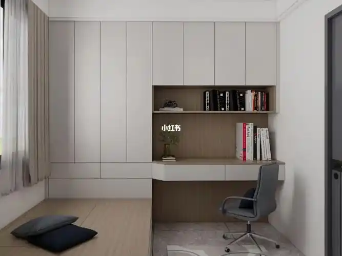 书桌书柜榻榻米床衣柜一体