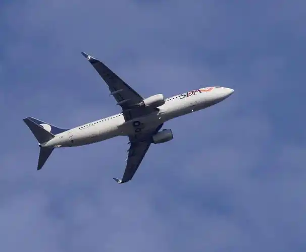 拍拍空中的飞机