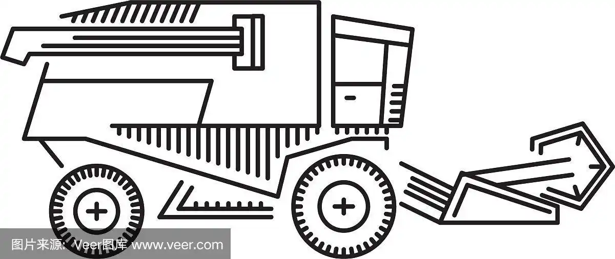 结合收割机图标轮廓