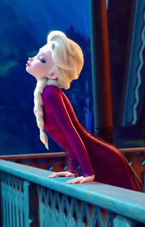美美美迪士尼一姐冰雪奇缘2艾莎女王特写超清手机壁纸大图