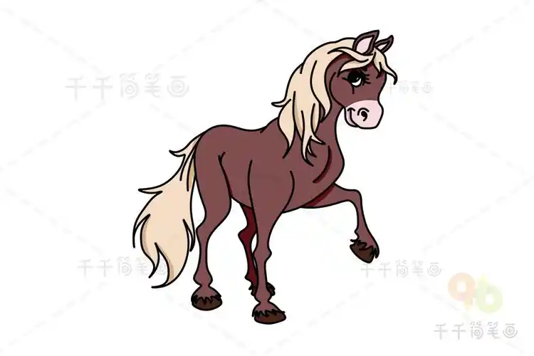 萌萌哒小马简笔画教程