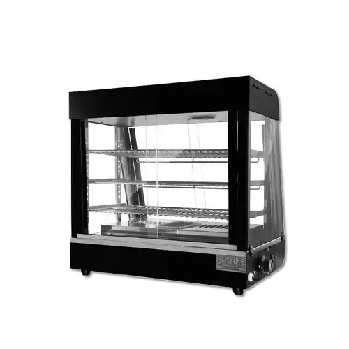 汉堡保温炸鸡蛋挞台式加热保温柜商用双层熟食展示陈列柜