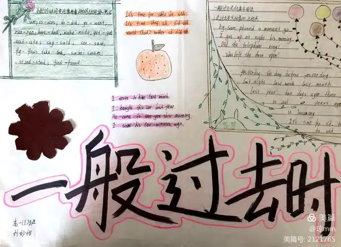 高一(1)(2)班英语手抄报——一般过去时专题