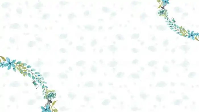 五张蓝色淡雅水彩艺术手绘ppt背景图片