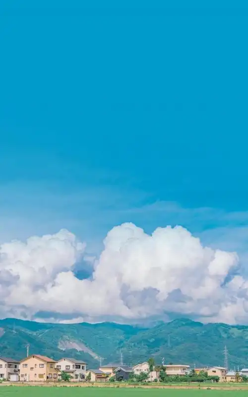 清新唯美的小镇风景,高清图片,手机壁纸