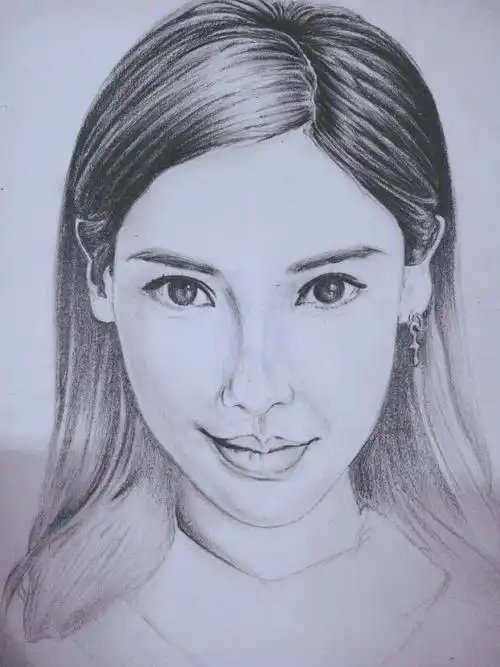 2.素描第二幅:杨颖angelababy