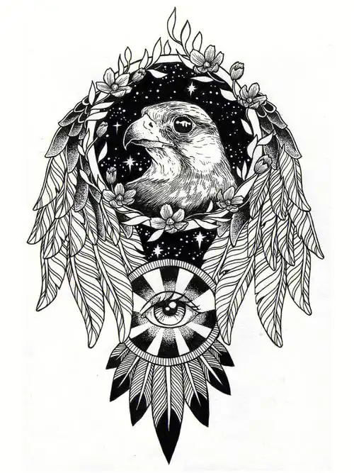 黑白线稿插画手绘设计素材