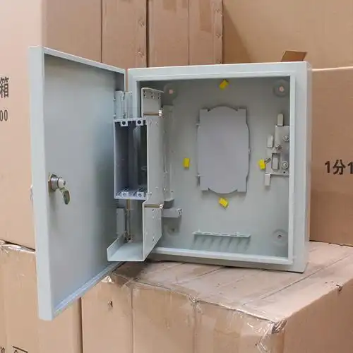 16芯光缆分纤箱插片式1分16光分路箱二槽位光纤入户配线箱分线盒