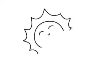 太阳简笔画简单画法步骤图片大全--简笔画大全