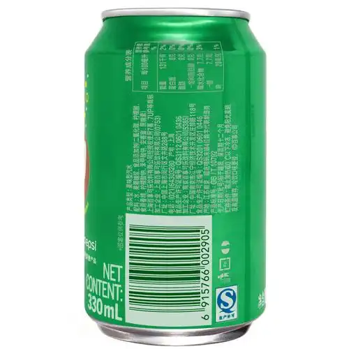 pepsi/百事可乐 七喜 柠檬味汽水碳酸饮料 整箱装 330ml*24罐 12个月