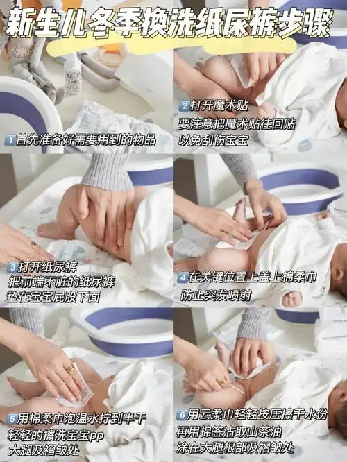 换纸尿裤-787115冬季给宝宝洗屁屁步骤16615首先准备好需要