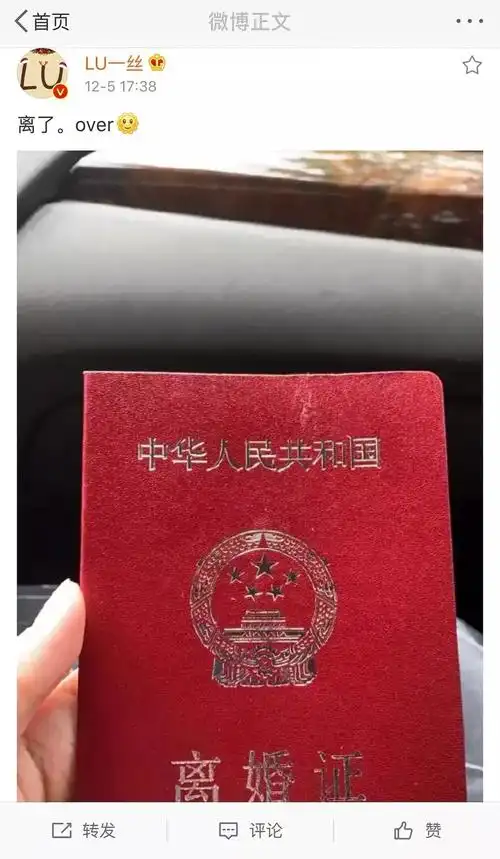 第二天弄清真相之后,lu一丝发出长文表示要尽快离婚.