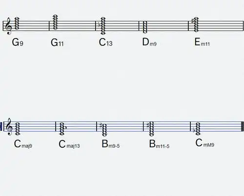字母标记法之九,十一,十三和弦