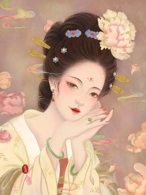 古画新绘—《杨玉环》|插画|新锐潮流插画|艺古呀 - 原创作品 - 站酷
