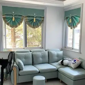 2022年新款简约轻奢雪尼尔升降罗马帘窗帘客厅卧室飘窗小窗户遮光