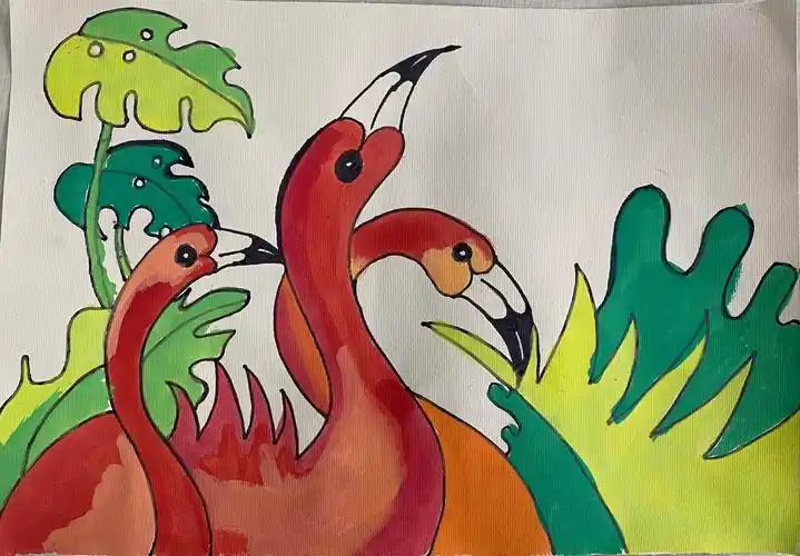 来看一下老师的范画